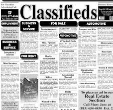 Newspaper classifieds