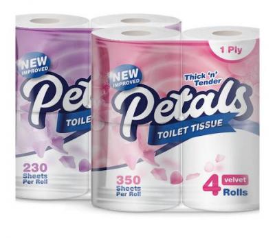 Petals tissue rolls 1 ply